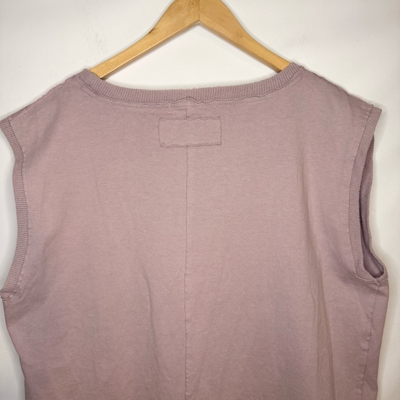 Free People We The Free Kasee Lavender Mauve Boxy Muscle Tee Size S 100% Cotton - Picture 10 of 11